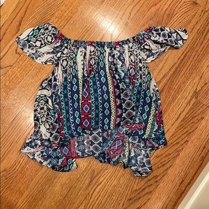 Vintage Havana off the shoulder floral top